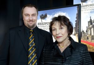 Film Festival Tony Earnshaw with Clare Bloom March 25 2011 foyer lightbox image 1 sm.jpg